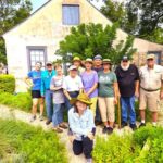 Comal Master Gardeners working in the Lindheimer House Gardens